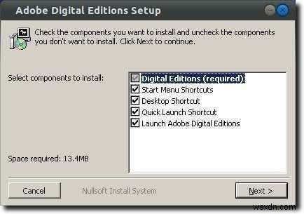 Ubuntu Linux에 Adobe Digital Editions 설치 