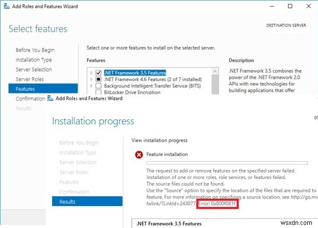 Windows Server 및 Windows 10에 .NET Framework 3.5를 설치하는 방법은 무엇입니까? 