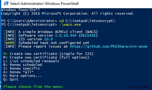 IIS 웹 서버/RDS에 무료 Let s Encrypt TLS/SSL 인증서 설치 