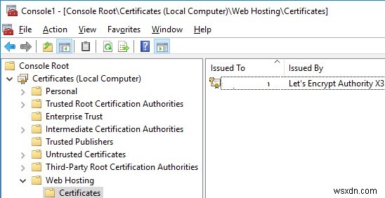 IIS 웹 서버/RDS에 무료 Let s Encrypt TLS/SSL 인증서 설치 