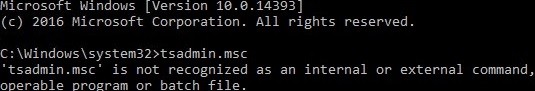 Windows Server 2016 RDS 호스트에서 TSADMIN.msc 및 TSCONFIG.msc 스냅인 사용 