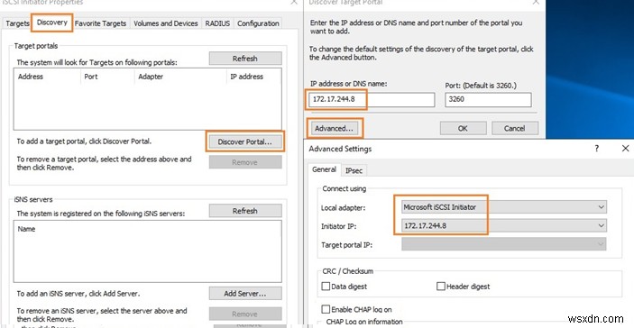 Windows Server에서 iSCSI 디스크를 구성하고 연결하는 방법은 무엇입니까? 