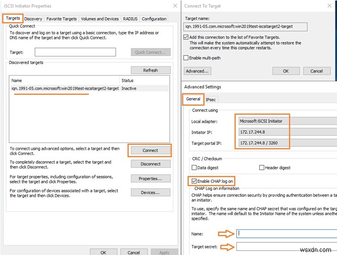 Windows Server에서 iSCSI 디스크를 구성하고 연결하는 방법은 무엇입니까? 