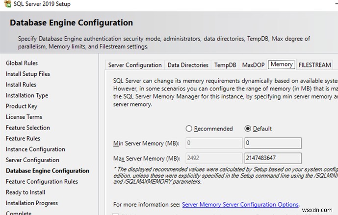 MS SQL Server 2019 설치 가이드:기본 설정 및 권장 사항 