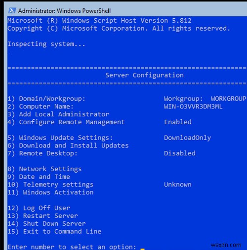 Windows Server Core 구성 및 관리를 위한 기본 명령 