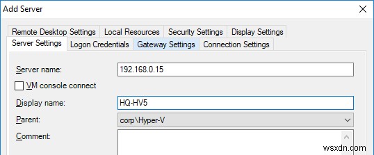 Windows에서 RDCMan(원격 데스크톱 연결 관리자) 사용 