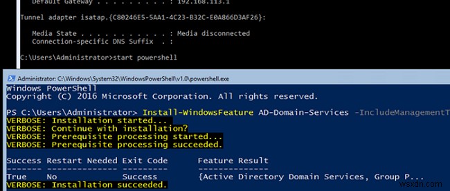 Windows Server Core:Active Directory 도메인 컨트롤러 설치 