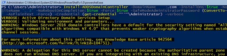 Windows Server Core:Active Directory 도메인 컨트롤러 설치 