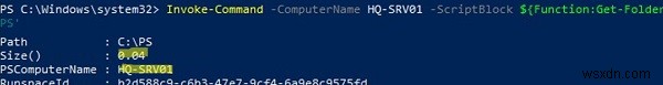 PowerShell:Windows에서 디스크의 폴더 크기 가져오기 