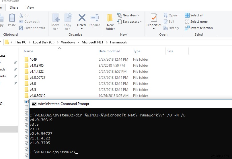 Windows에 설치된 .NET Framework 버전을 확인하는 방법은 무엇입니까? 