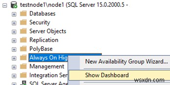 SQL Server에서 Always-On 고가용성 그룹 구성 