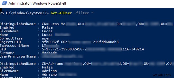 Get-ADUser:PowerShell로 Active Directory 사용자 정보 찾기 