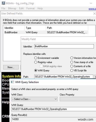 BgInfo를 사용하여 Windows 바탕 화면에 시스템 정보 표시 