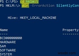 PowerShell:레지스트리 키 또는 매개변수 가져오기, 수정, 생성 및 제거 