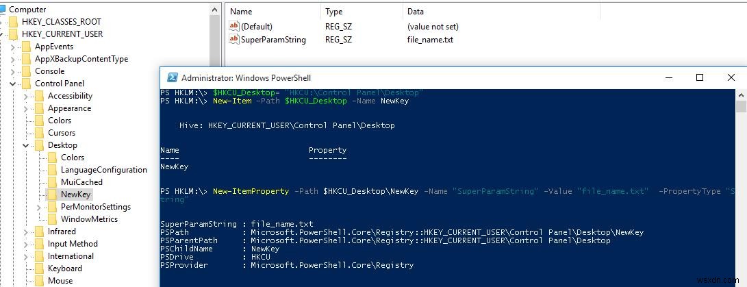 PowerShell:레지스트리 키 또는 매개변수 가져오기, 수정, 생성 및 제거 