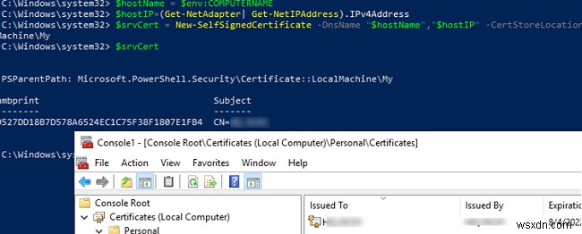 HTTPS를 통한 PowerShell Remoting(WinRM) 구성 