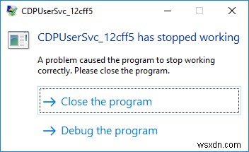 수정:CDPUserSvc가 Windows 10/Windows Server 2016에서 작동을 멈췄습니다. 