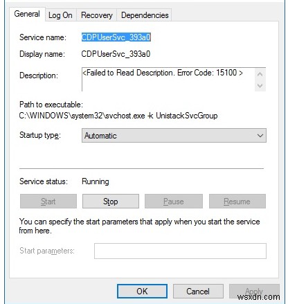 수정:CDPUserSvc가 Windows 10/Windows Server 2016에서 작동을 멈췄습니다. 