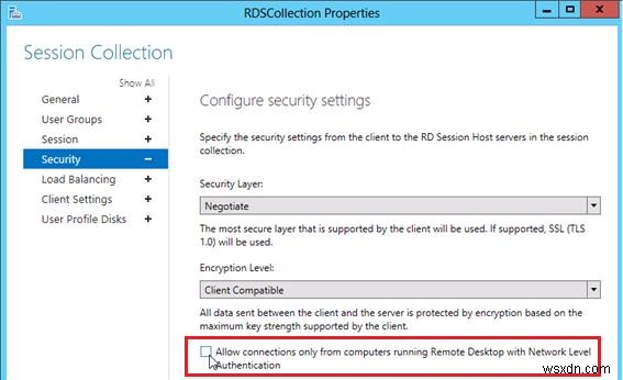 Windows XP는 Windows 10/Server 2012R2/2016 RDS로 RDP할 수 없습니다. 