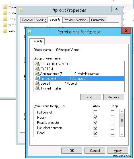 Windows Server 2016/2012 R2에서 사용자 격리를 사용하여 FTP 서버 구성 