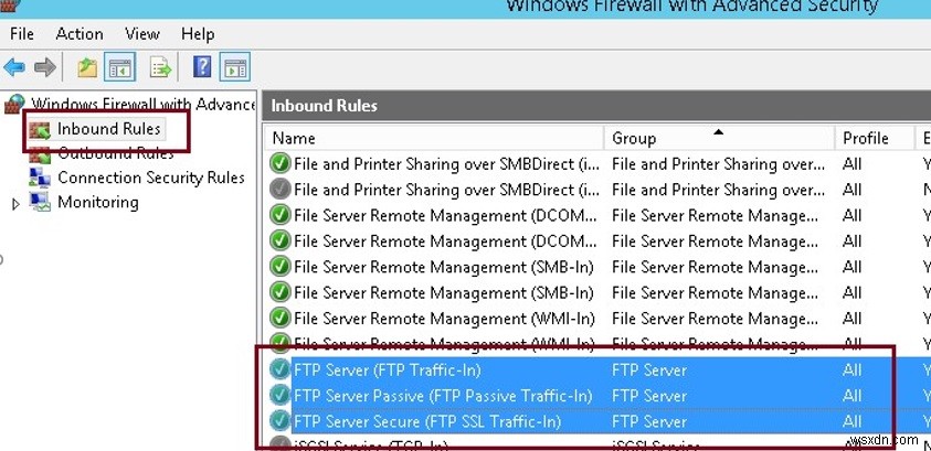 Windows Server 2016/2012 R2에서 사용자 격리를 사용하여 FTP 서버 구성 