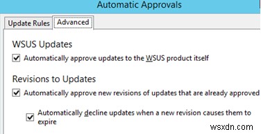 WSUS 업데이트를 승인 및 거부하는 방법은 무엇입니까? 