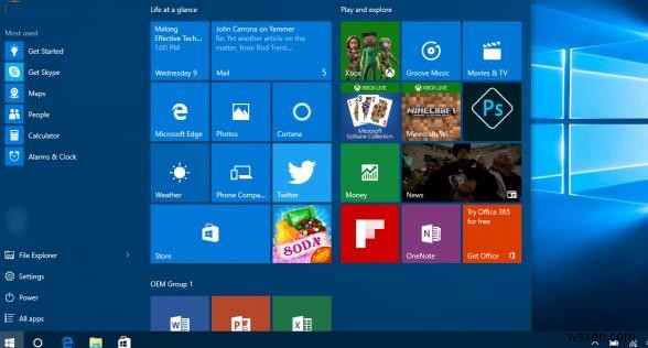 GPO를 사용하여 Windows 10 시작 메뉴 레이아웃 및 작업 표시줄 고정 앱 관리 