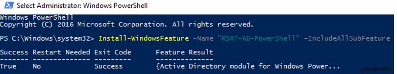 PowerShell Active Directory 모듈을 설치하고 사용하는 방법은 무엇입니까? 