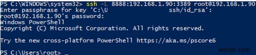 Windows 10의 기본 SSH 포트 포워딩(터널링) 