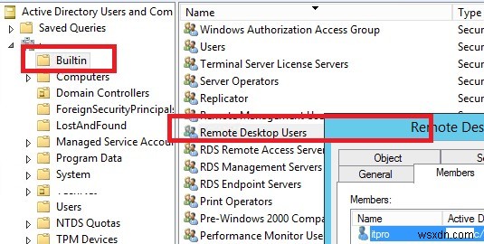 관리자가 아닌 사용자의 도메인 컨트롤러에 대한 RDP 액세스 허용 