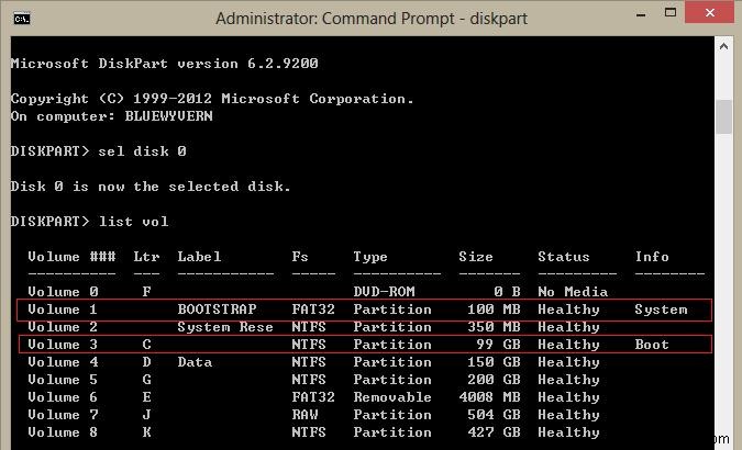 Windows 10에서 EFI/GPT 부트로더를 복구하는 방법은 무엇입니까? 