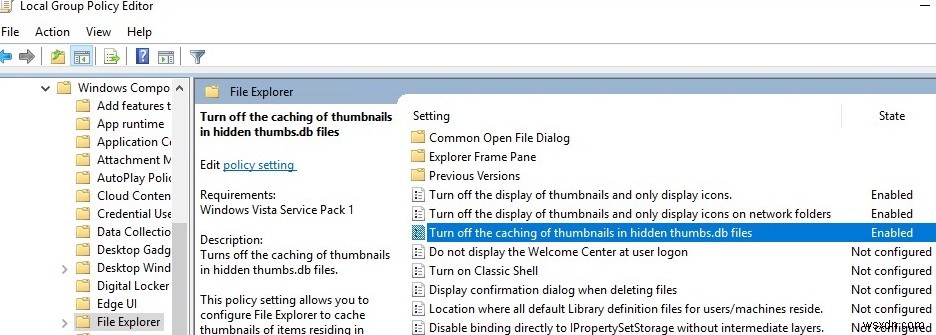 Windows의 네트워크 폴더에서 Thumbs.db 파일을 비활성화/제거하는 방법은 무엇입니까? 