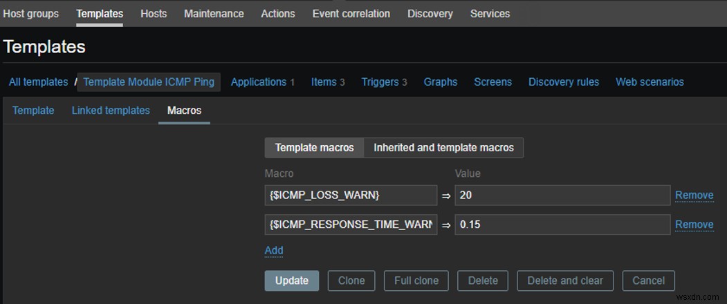 Zabbix – 간단한 ICMP 핑 검사 