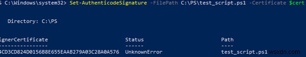 코드 서명 인증서로 PowerShell 스크립트(PS1)에 어떻게 서명합니까? 