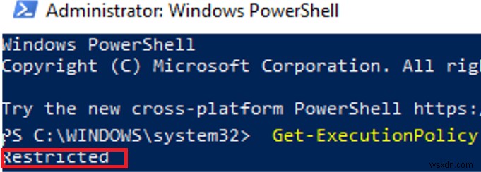 PowerShell 스크립트 실행 정책 구성 