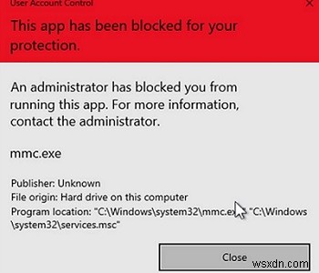 UAC:이 앱은 Windows 10에서 보호를 위해 차단되었습니다. 