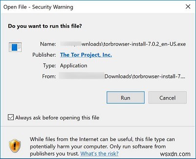 Windows 10에서  파일 열기 - 보안 경고 를 비활성화하는 방법은 무엇입니까? 