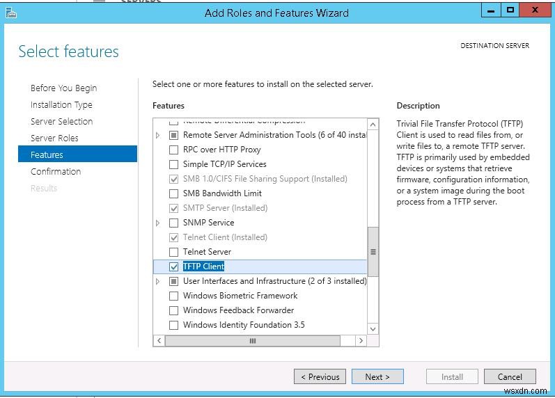 Windows Server 2012 R2에 TFTP 서버를 설치하는 방법 