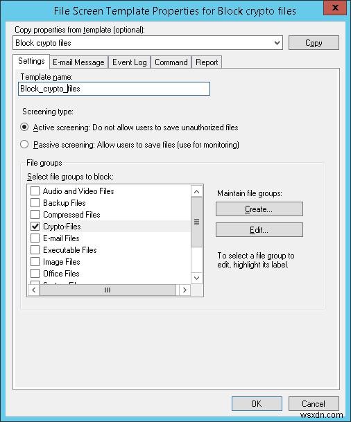 Windows 파일 서버에서 FSRM을 사용하여 랜섬웨어 방지 