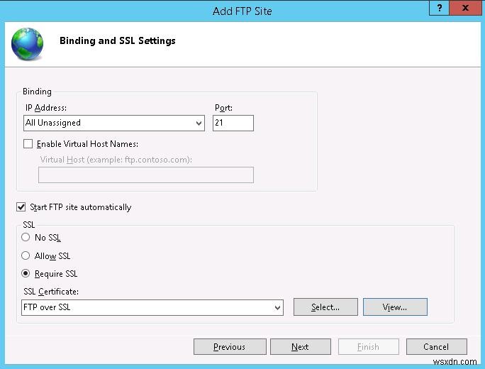 Windows Server 2012 R2의 FTPS(FTP over SSL) 