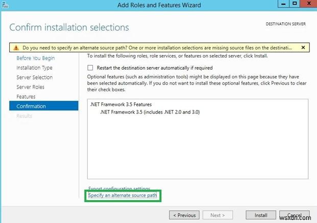 Windows Server 2012 R2에 .NET Framework 3.5를 설치하는 방법 