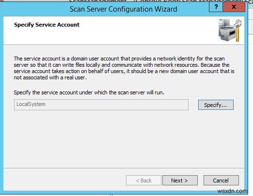 Windows Server 2012 R2에서 분산 스캔 서버 구성 