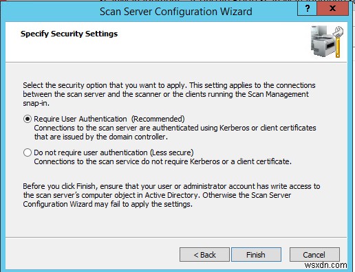 Windows Server 2012 R2에서 분산 스캔 서버 구성 