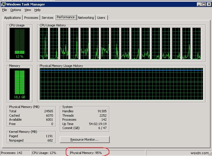 Windows Server 2008 R2에서 메타파일에 의한 높은 메모리 사용량 수정 