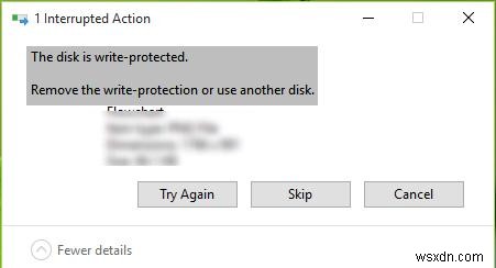 Windows 10에서 디스크 쓰기 방지 오류 수정 