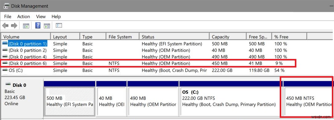 Windows 10 1803 업데이트는 추가 OEM 파티션을 생성합니다. 