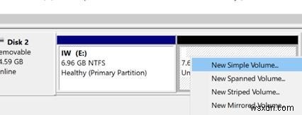 Windows 10에서 USB 드라이브에 여러 파티션 만들기 