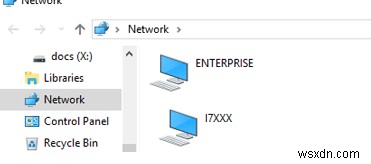 Windows 10에서 네트워크 컴퓨터가 표시되지 않음 