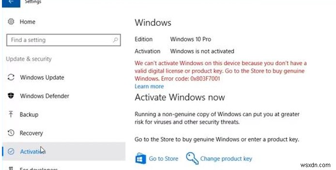 하드웨어 업그레이드 또는 재설치 후 Windows 10 재활성화 