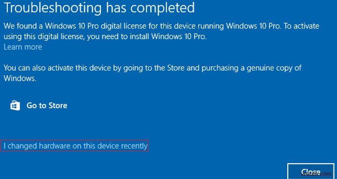 하드웨어 업그레이드 또는 재설치 후 Windows 10 재활성화 